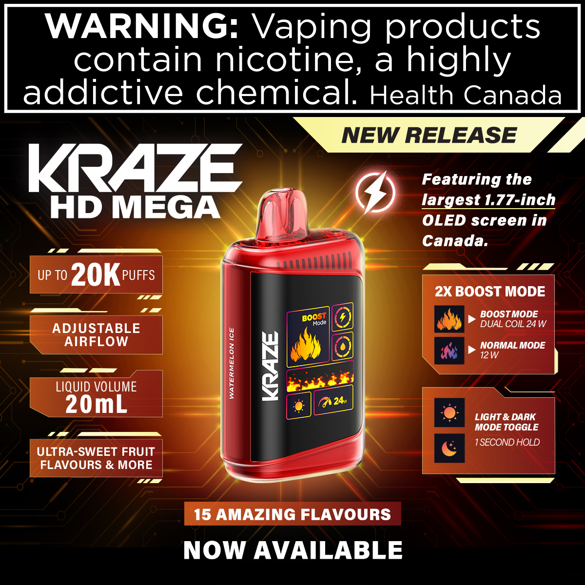 Kraze HD Mega 20K - candiesvapesmoke