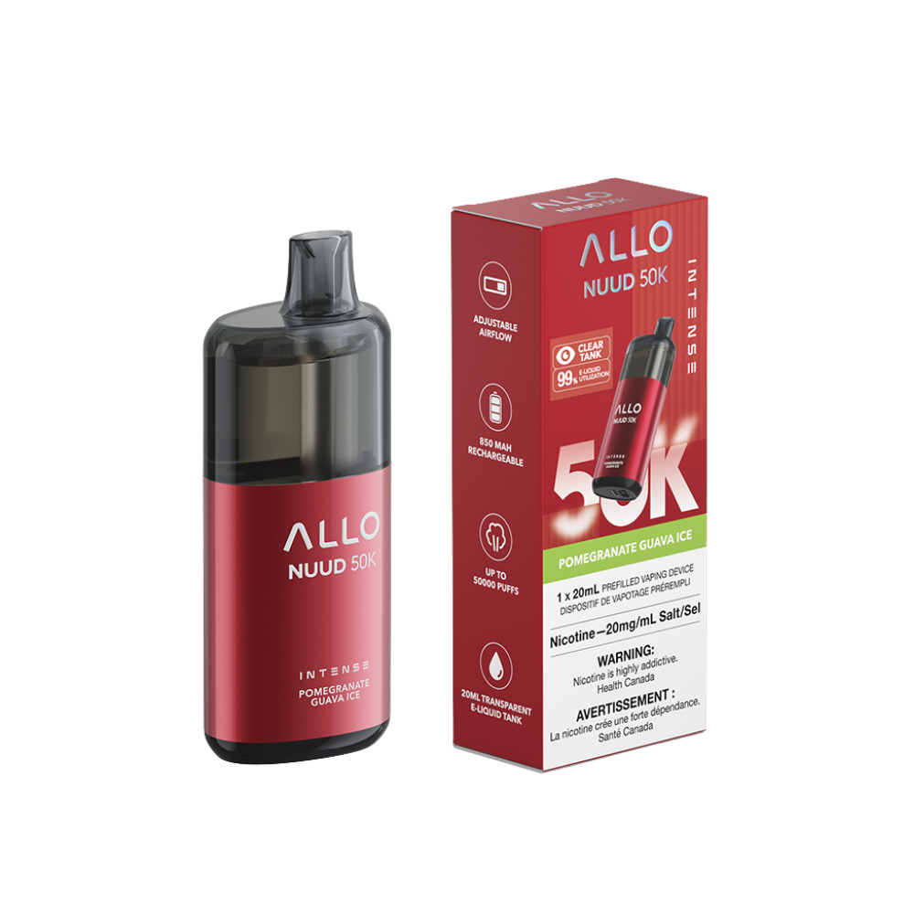AIND PGI 2020 ON ON Allo Intense Nuud 50K Disposable Vape 5ct Pomegranate Guava Ice