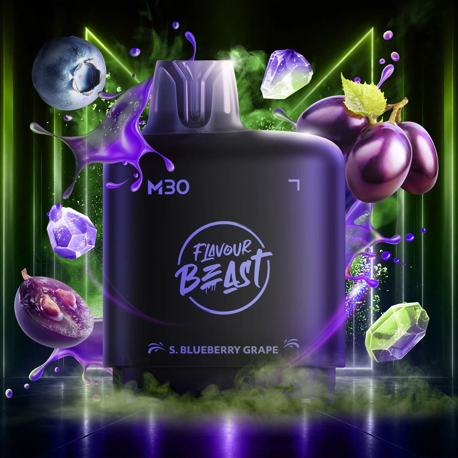 LevelX_M_Pod-30mL-SourGushin_AUG2026_COL_FRUIT-RENDER_20mg_S.BlueberryGrape