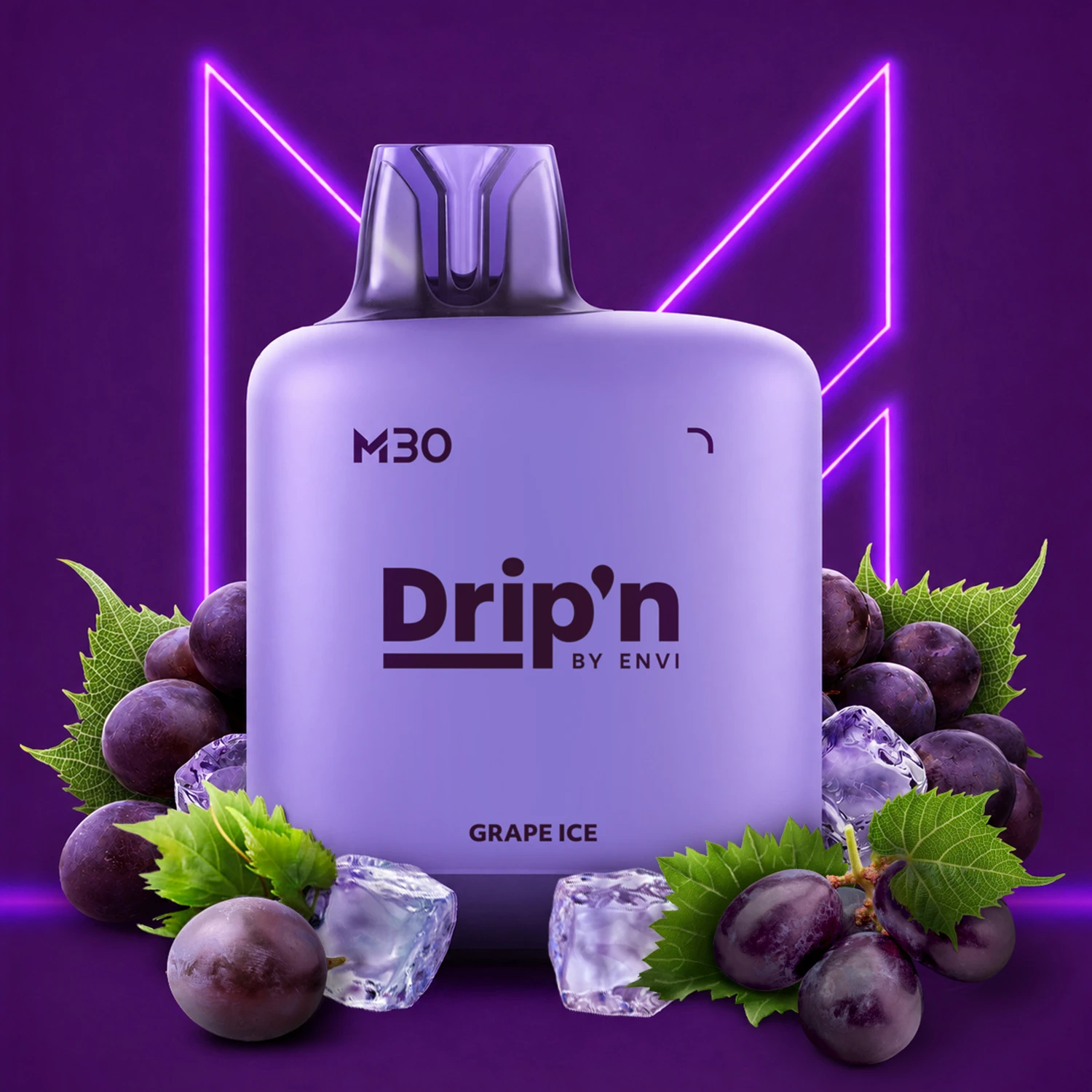 LevelX_M_Pod-30 ml_OCT2026_COL_FRUIT-RENDER_20 mg_Dripn_Raisin-Glace